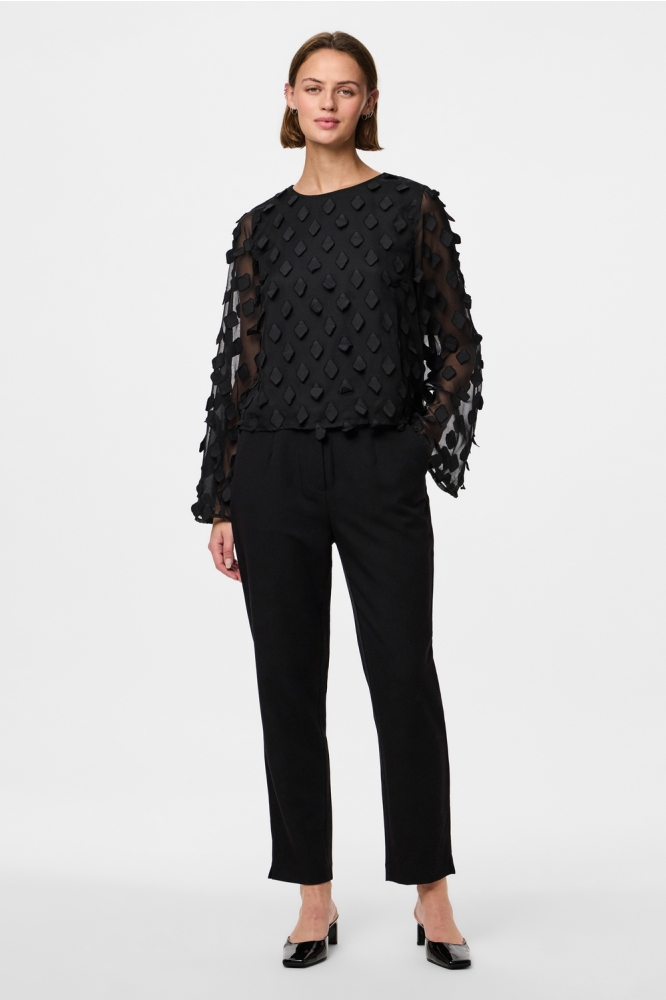 PCDIVAH LS O-NECK TOP WVN D2D 17160338 Black